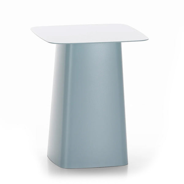 Small Metal Side Outdoor Table - Ice Grey