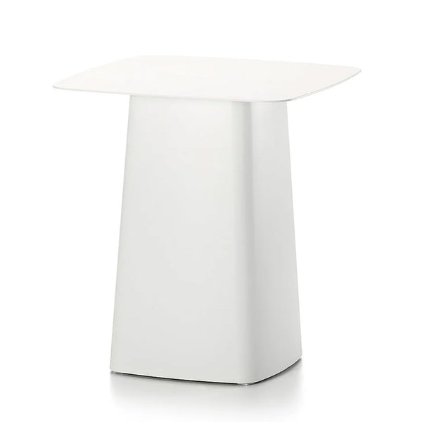 Medium Metal Side Outdoor Table - Soft White